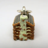 Enamel Log Cabin Charm