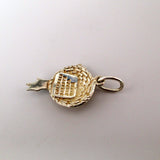Enamel Straw Hat Charm