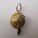 Enamel Straw Hat Charm