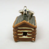 Enamel Log Cabin Charm