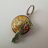 Enamel Straw Hat Charm