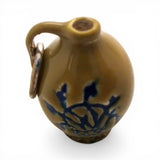 Sterling Silver Enamel Basket Jug Charm for Bracelet Mini Pottery Crock Vintage