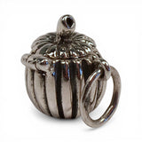 Sterlng Silver Jack o' Lantern Charm for Bracelet Vintage Halloween Pumpkin New