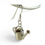 Sterling Silver Watering Can Earrings Dangle Drop Gardener Gift Vintage New BCS
