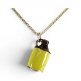 Enamel over Sterling Silver Little Brown Jug Pendant for Necklace Moonshine BCS