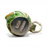 Sterling Silver Enamel Corn King Pitcher Charm for Bracelet Shawnee Pottery 925
