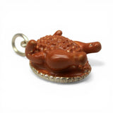 Sterling Silver Enamel Cooked Turkey Charm for Bracelet Thanksgiving Feast Gift