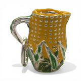 Sterling Silver Enamel Corn King Pitcher Charm for Bracelet Shawnee Pottery 925