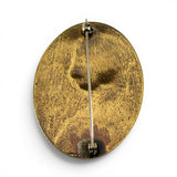 Art Nouveau Lady with Grapes Brass Pin