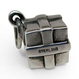 Sterling Silver Gift Wrapped Box Charm for Bracelet Present Bow Vintage New