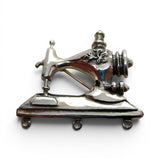 Sterling Silver Sewing Machine Pin Brooch Charm Holder Seamstress Gift New Old