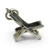 Sterling Silver Beach Chair Charm for Bracelet Summer Vacation Ocean Jewelry