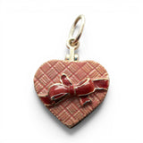 Sterling Silver Enamel Pink Chocolates Box Charm for Bracelet Mothers Day Gift