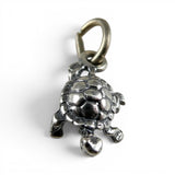 TINY Sterling Silver Turtle Charm Miniature Small Finding Jewelry Making Mini