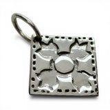 Sterling Silver Lily of the Valley Quilt Pattern Charm for Bracelet New Pendant