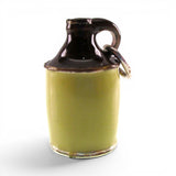 Enamel over Sterling Silver Little Brown Jug Pendant for Necklace Moonshine BCS