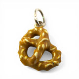 Sterling Silver Enamel Soft Pretzel Charm for Bracelet Food Jewelry German 925