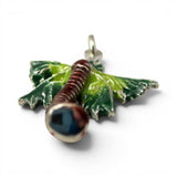 Sterling Silver Enamel Palm Tree Charm for Bracelet Tropical Vacation Gift New