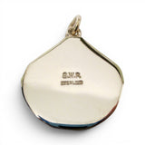 Sterling Silver Enamel Scallop Shell Charm for Bracelet Beach Vacation Jewelry