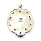 Sterlng Silver Large Lacy Heart Pendant Brown County Silver Vintage Floral
