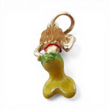 Sterling Silver Hand Enameled Mermaid Charm for Bracelet Vintage Little New Old