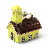 Sterling Silver Enamel Church Charm for Bracelet No Place So Dear Vintage BCS