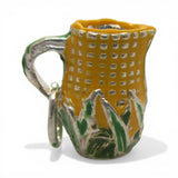 Sterling Silver Enamel Corn King Pitcher Charm for Bracelet Shawnee Pottery 925