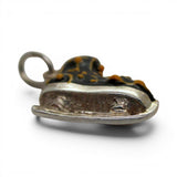 Sterling Silver Enamel Victorian Ice Skate Charm for Bracelet Vintage New Gift