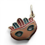 Sterling Silver Enamel Mardi Gras Mask Charm for Bracelet New Orleans Gift New