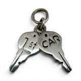 Sterling Silver 1st Car Keys Charm for Bracelet First Car Gift Vintage New