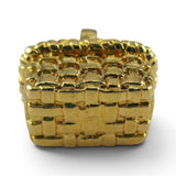 Gold Vermeil on Sterling Silver Mini Gathering Basket Charm for Bracelet BCB