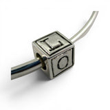 Sterling Silver Love Block Charm Bead for Bracelet European Style Vintage New