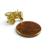 Sterling Silver Gold Vermeil Farm Tractor Charm for Bracelet Farmer Wife Gift