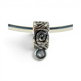 Sterling Silver Engraved Band Charm Adapter Bead Hanger Converter Vintage