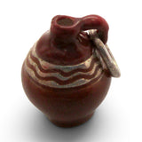 Sterling Silver Enamel Redware Jug Pottery Charm for Bracelet Vintage Mini