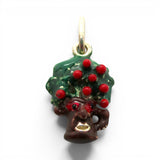 Sterling Silver & Enamel Talking Apple Tree Charm for Bracelet Vintage Oz 3D