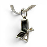 Sterling Silver Beach Chair Charm for Bracelet Summer Vacation Ocean Jewelry