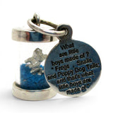 Sterling Silver Little Boys are Made of Charm for Bracelet New Mom Gift Blue