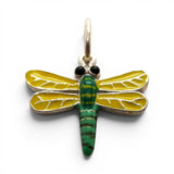 Sterling Silver or Enamel Dragonfly Charm for Bracelet Insect Jewelry Vintage