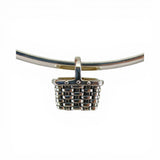 Sterling Silver Mini Market Basket Charm for Bracelet Brown County BCB Small