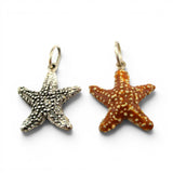 Sterling Silver or Enamel Starfish Charm for Bracelet Beach Vacation Jewelry New