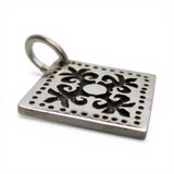 Sterling Silver Fleur de Lis Quilt Pattern Charm for Bracelet French Design New