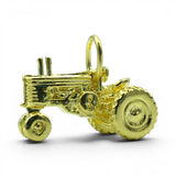 Sterling Silver or Gold Vermeil Tractor Pendant for Necklace BCS Moving Wheels