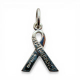 Sterling Silver Remembrance Yellow Ribbon Charm for Bracelet Support Troops Hope