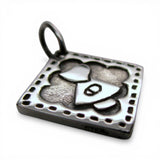 Sterling Silver Sunbonnet Sue Quilt Block Pattern Charm for Bracelet Girl Gift