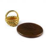 Gold Vermeil on Sterling Silver Mini Appalachian Egg Basket Brown County BCB