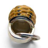 Sterling Silver Hand Enamel Acorn Basket Charm for Bracelet Brown County