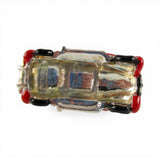 Sterling Silver & Red Black Enamel Old American Car Charm for Bracelet Vintage