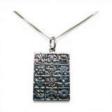 Sterling Silver Quilt Patterns Pendant for Necklace Quilter Quilting Gift New