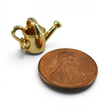 Sterling Silver Gold Vermeil Watering Can Charm for Bracelet Gardener Gift